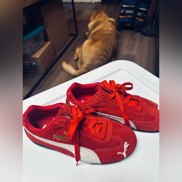 Puma Speedcat EUC Sneakers colorful Balletcore Red Suede Activewear Women’s sz 6 - Picture 5 of 13